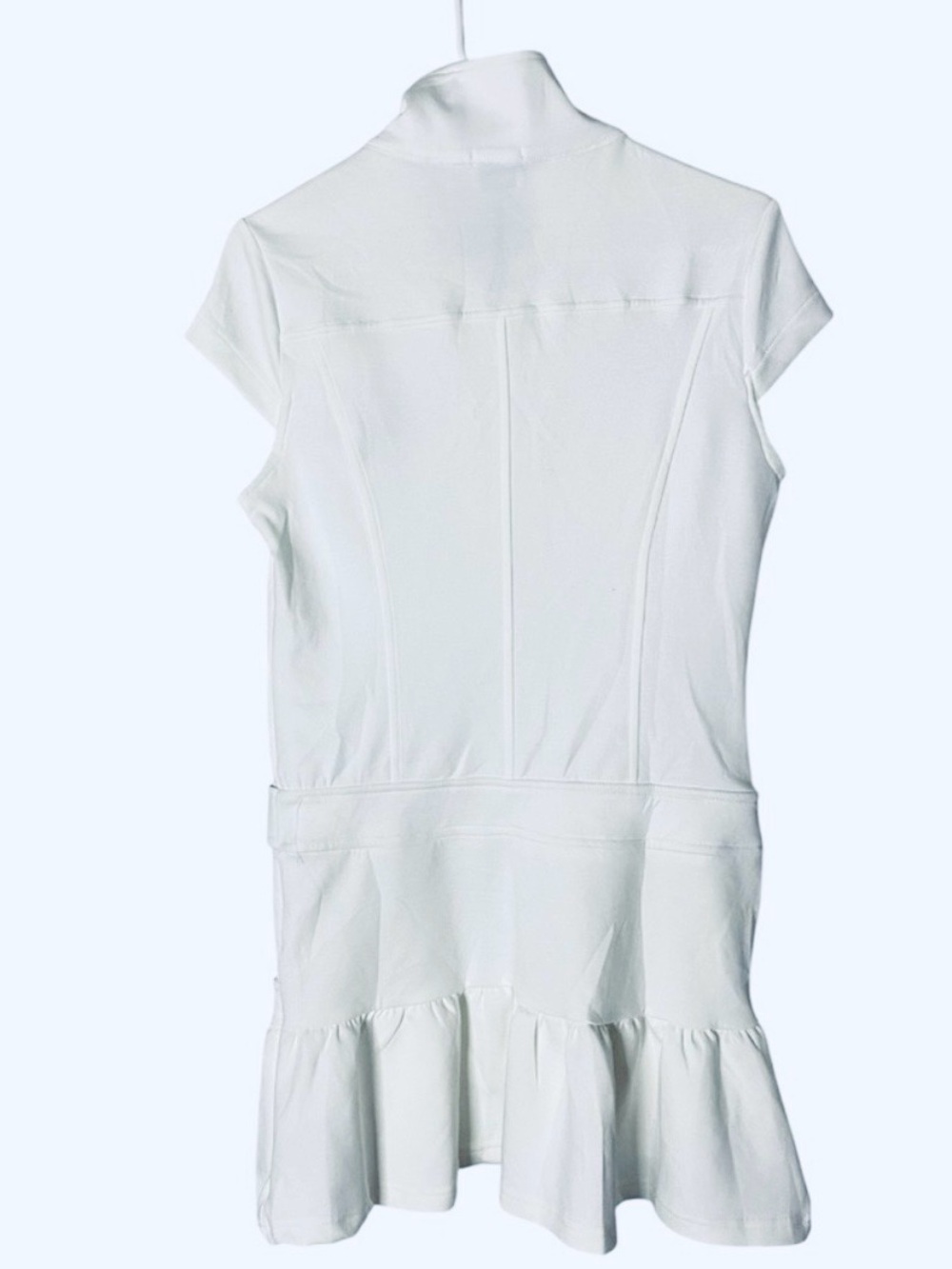 Burberry White Zip-Up Polo Dress Knight Logo - NWT/NWOT - S - Picture 5 of 9